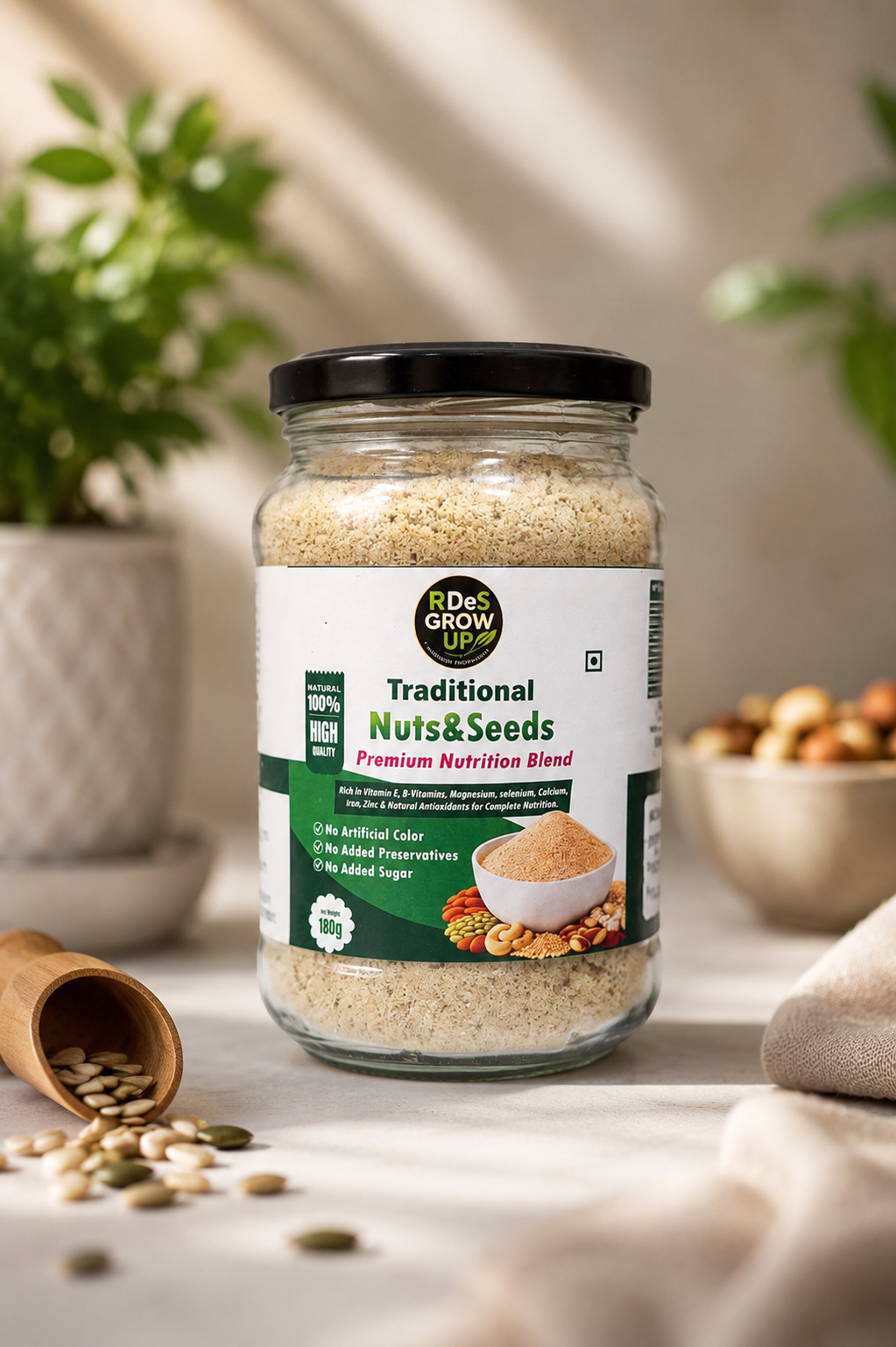 NUTS AND SEEDS PREMIUM NUTRITION BLEND-RDeS GROW UP-180g