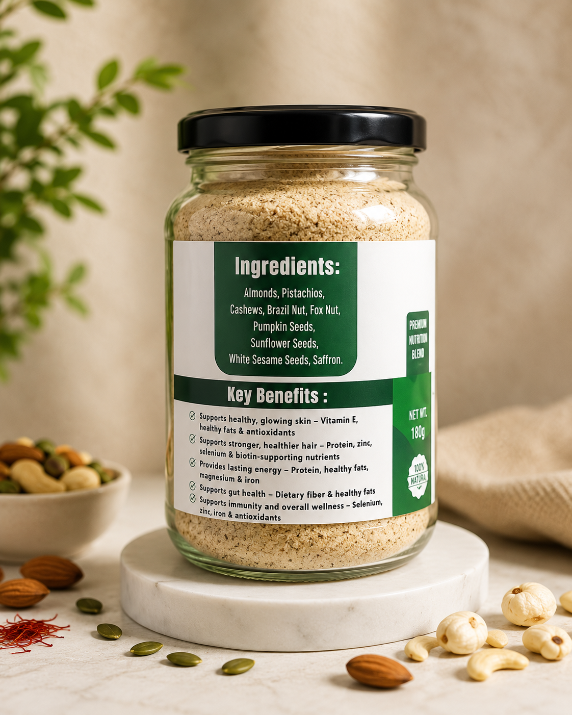 NUTS AND SEEDS PREMIUM NUTRITION BLEND-RDeS GROW UP-180g